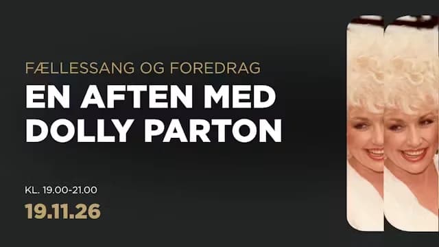 En aften med Dolly Parton: fællessang og foredrag