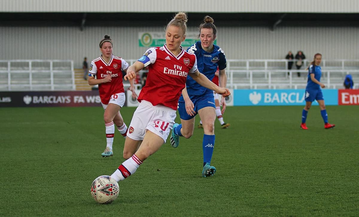 Women’s football match between Arsenal and Lewes.